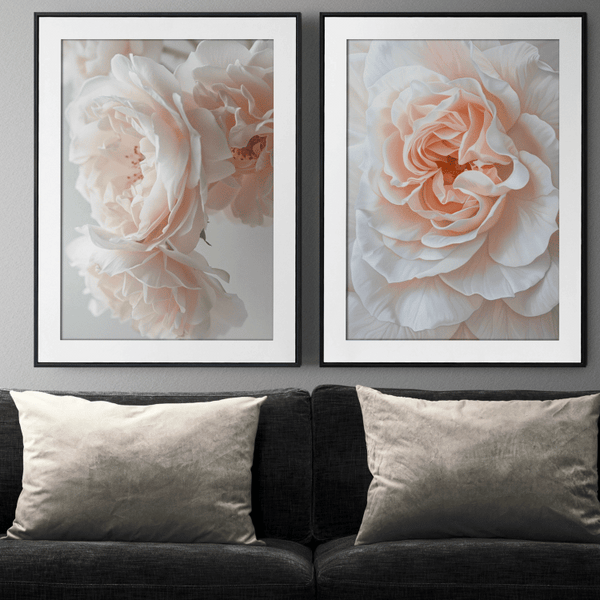 Elegant Blush Pink Peony Digital Art Set