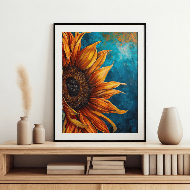 Vibrant Sunflower Digital Art Set