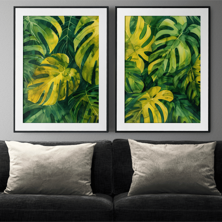 Tropical Monstera Jungle Digital Art Set