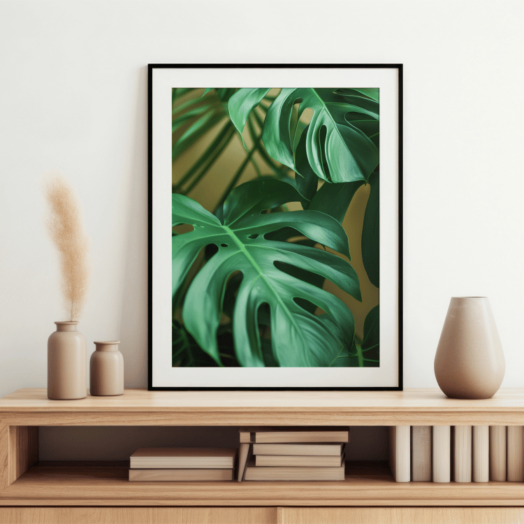 Lush Green Monstera Leaf Digital Art Set