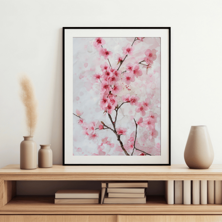 Cherry Blossom Watercolor Digital Art Set