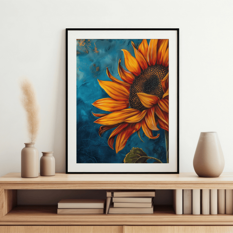 Vibrant Sunflower Digital Art Set