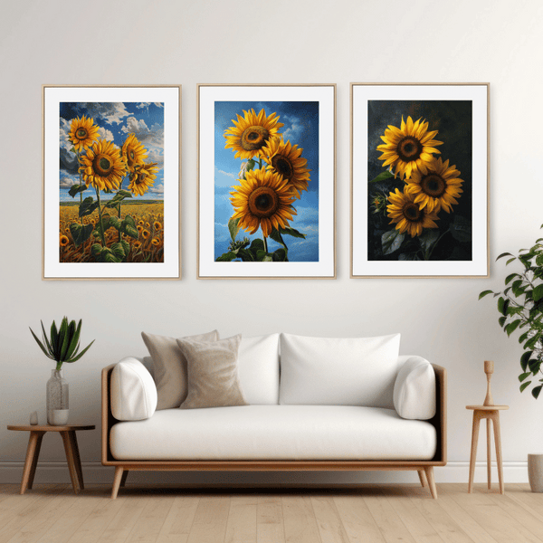 Radiant Sunflower Digital Art Set