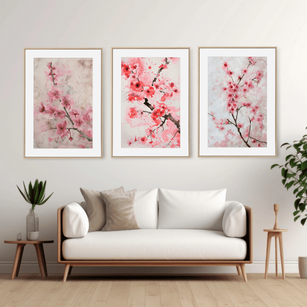 Cherry Blossom Watercolor Digital Art Set