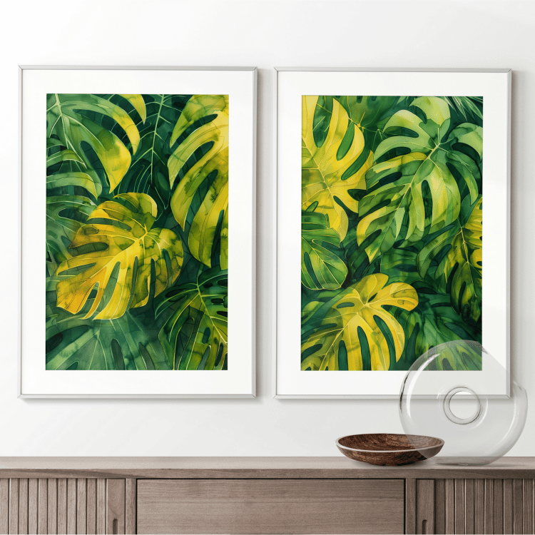 Tropical Monstera Jungle Digital Art Set