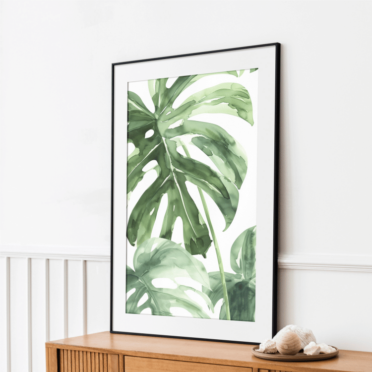 Tropical Monstera Leaf Digital Art Set