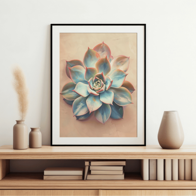 Colorful Succulent Digital Art Set