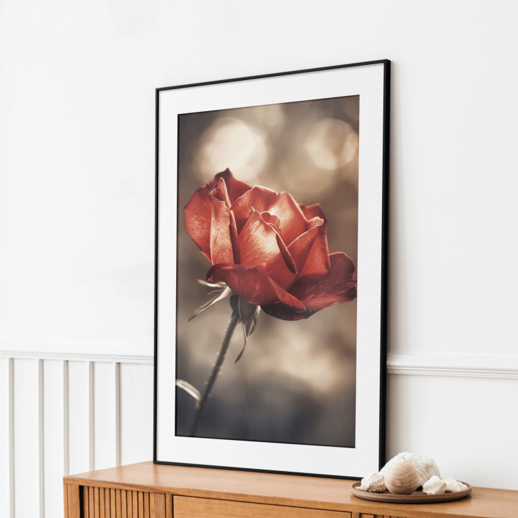 Antique Red Rose Digital Art Set