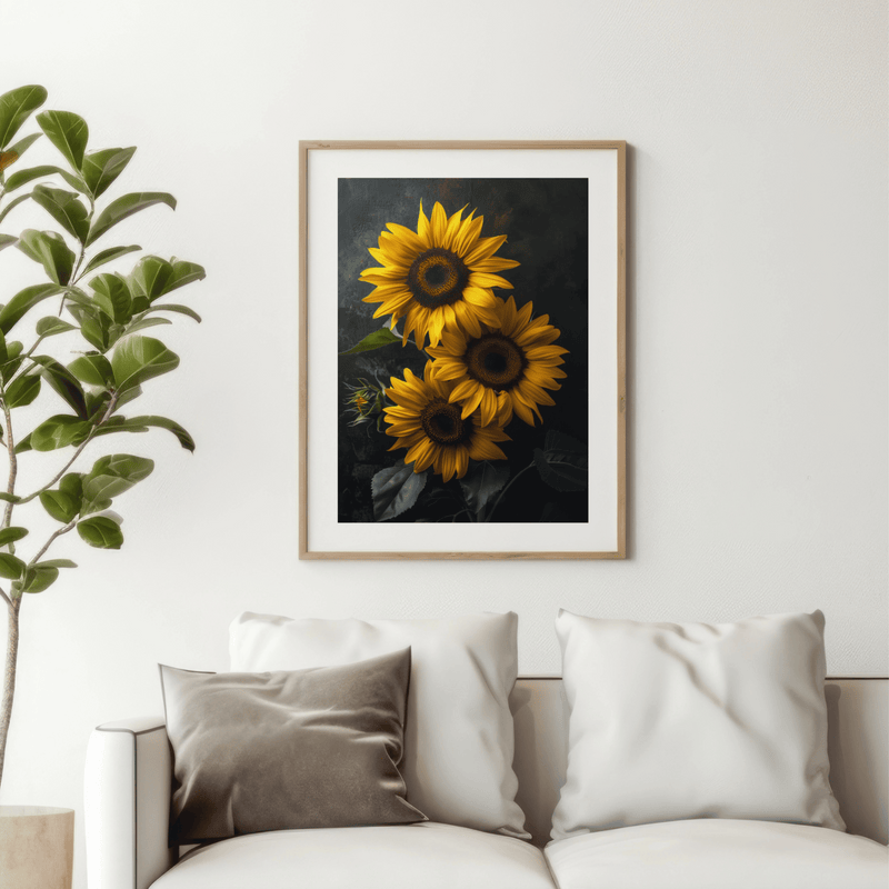 Radiant Sunflower Digital Art Set